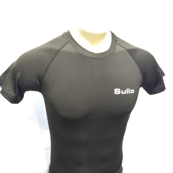 NEW Mens Compression Shirts Work Out White Black - Picture 1 of 6